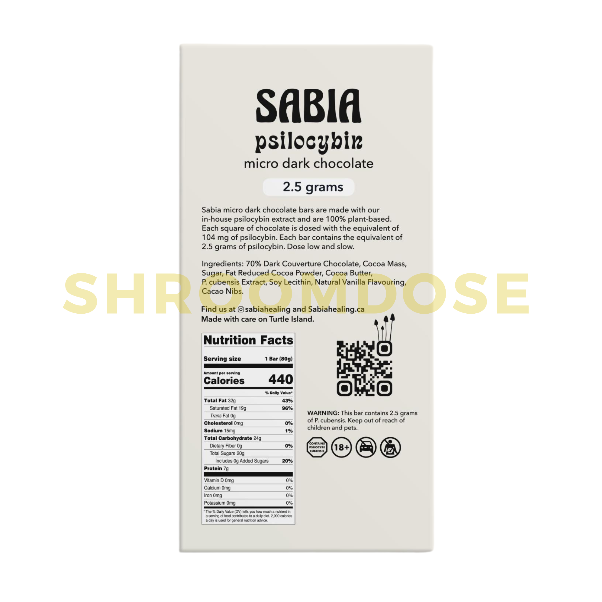 Sabia - Micro Dark Chocolate Vegan Psilocybin Bar 2,500 mg - Image 2